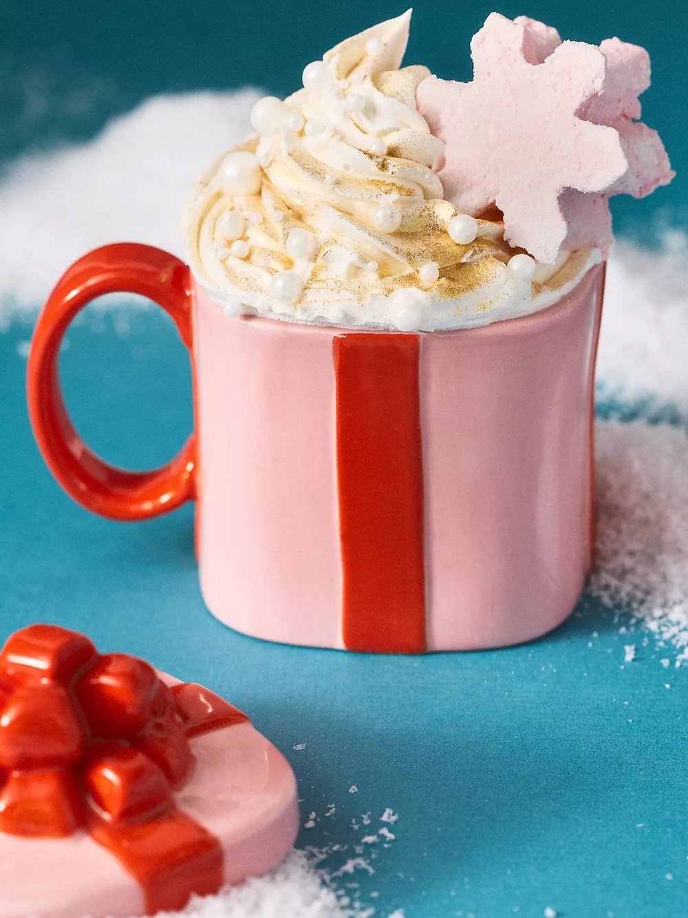 ❤️ NWT Anthropologie Mug in Present Motif in Pink & Red - Picture 9 of 11